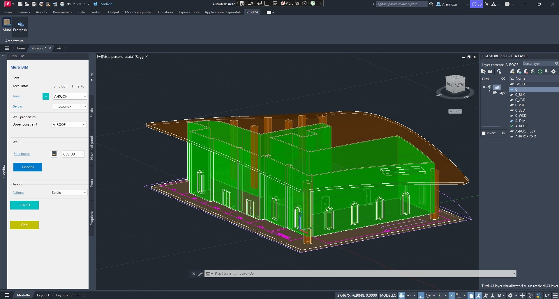 Modello BIM chiesa · modello architettonico 3D
