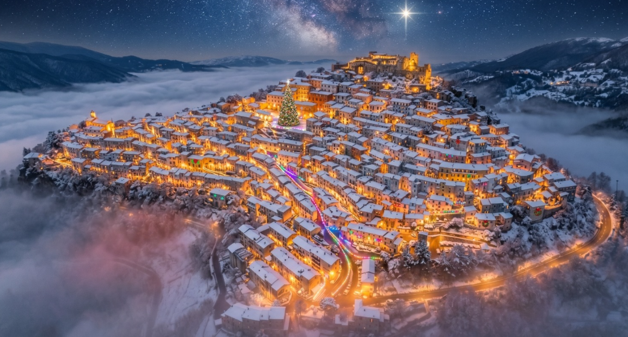 Calitri Borgo Castello sotto la neve